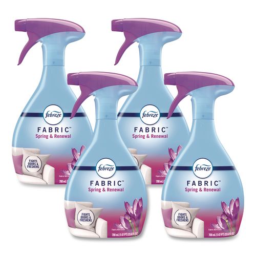FebrezeÂ® FABRIC Refresher/Odor Eliminator, Spring and Renewal, 23.6 oz Spray Bottle, 4/Carton