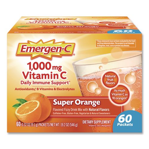 Vitamin C Drink Mix, 1,000 mg Vitamin C, Super Orange, 60/Pack