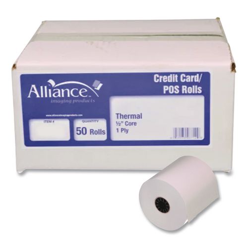 Phenol-Free Thermal POS Paper Rolls, 2.25" x 85 ft, White, 50 Rolls/Carton