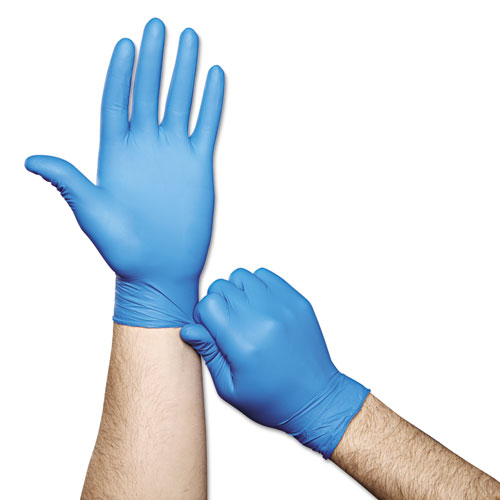 Tnt Disposable Nitrile Gloves, Non-Powdered, Blue, Medium, 100/box