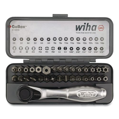 32-Piece GoBox Security Bit Set with Mini Ratchet