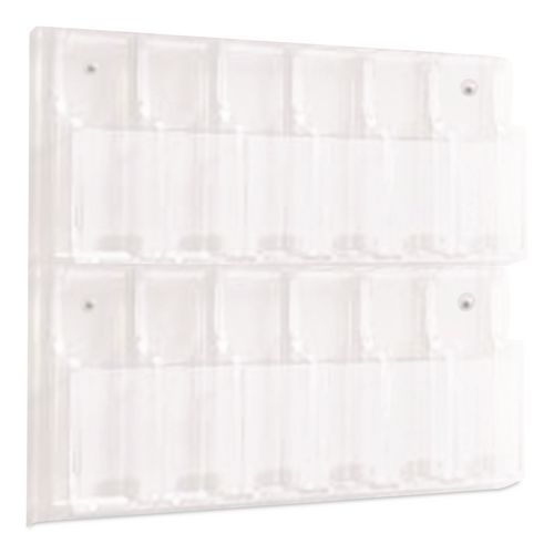 Clear2c 12 Pamphlet Display, 28.75 x 3 x 23.5, Clear