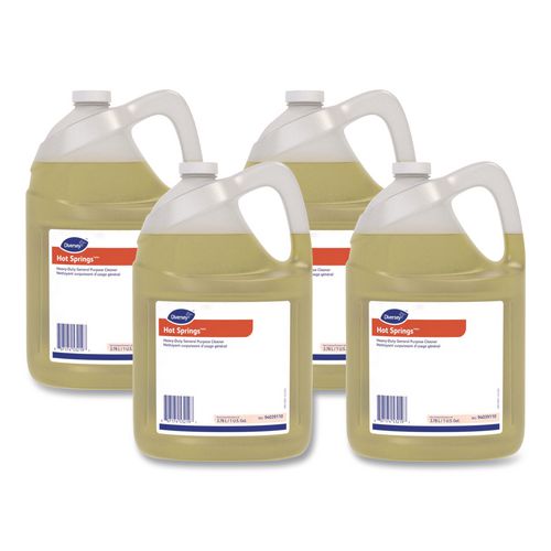 Hot Springs Heavy-Duty General Purpose Cleaner, Citrus Scent, Liquid, 1 gal, 4/Carton