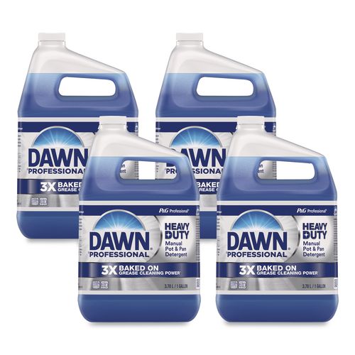 Heavy-Duty Manual Pot/Pan Dish Detergent, Original Scent, 1 gal Bottle, 4/Carton
