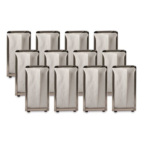 Venue Classic Tabletop Napkin Dispenser, 4.5 x 4.5 x 6, Stainless Steel, 12/Carton