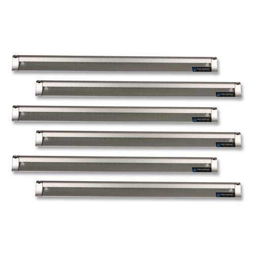 Check Rack, 36 x 0.75 x 2, Silver, 6/Carton