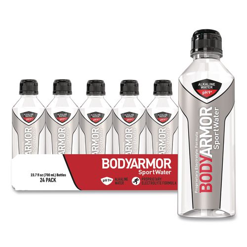 SportWater Alkaline Water, 23.67 oz Bottle, 24/Pack
