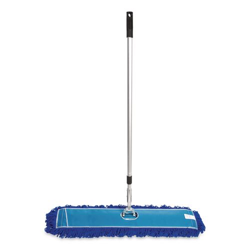 All-In-One Microfiber Dust Mop Set with Telescopic Handle, 36 x 5, Blue Microfiber Head, 40" to 72" Silver Aluminum Handle