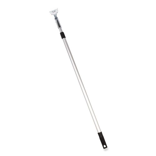 72" Aluminum Telescopic Dust Mop Handle, 1" dia x 42" to 72", Silver