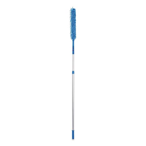 Flexible Wand Duster with Microfiber and Chenille Sleeve and 6 ft Telescopic Pole