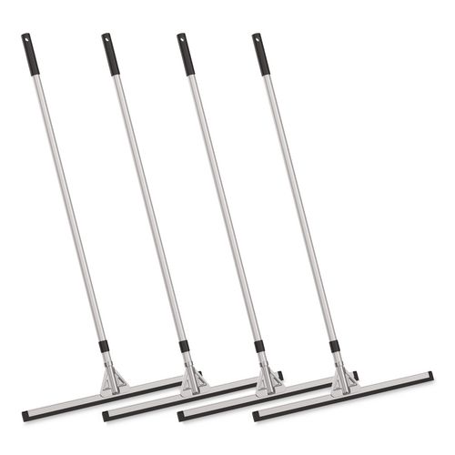 Double Neoprene Foam Floor Squeegee with 72" Aluminum Telescopic Handle, 30" Wide Blade, 4/Kit
