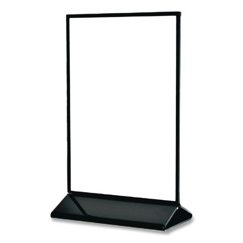 Tabletop Sign and Menu Holder, 4 x 6 Insert, Clear with Black Frame