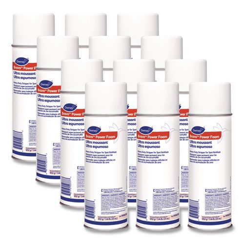 Bravo Power-Foam Floor Stripper, Foam, 23 oz Aerosol Spray, 12/Carton