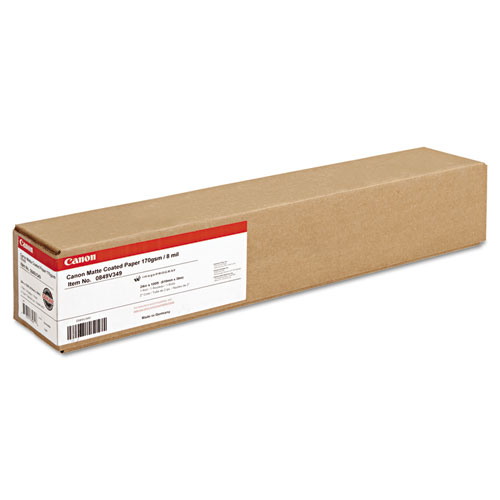 Image of Canon® Matte Coated Paper Roll, 2" Core, 8 Mil, 24" X 100 Ft, Matte White