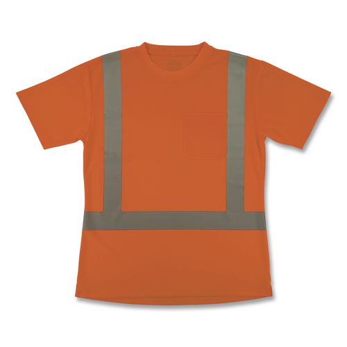 GloWear 8274 Class 2 Women's Essential Hi-Vis T-Shirt, 3X-Large, Orange