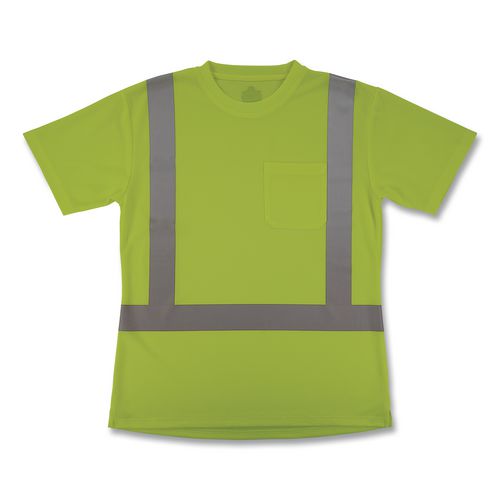 GloWear 8274 Class 2 Women's Essential Hi-Vis T-Shirt, X-Small, Lime