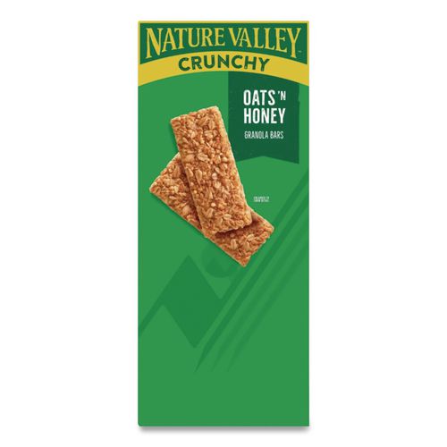 Granola Bars, Crunchy Oats and Honey, 1.5 oz Pouch, 28/Box