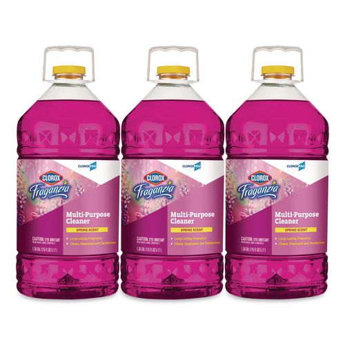 CloroxPro Fraganzia Multi-Purpose Cleaner, Spring Scent, 175 oz Bottle, 3/Carton