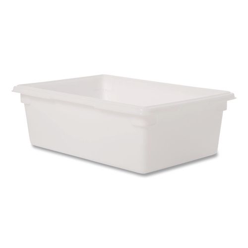 Food/Tote Boxes, 12.5 gal, 18 x 9 x 9, Plastic, White