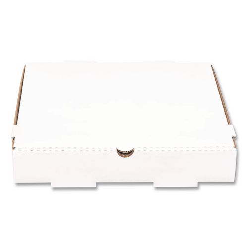 Corrugated Pizza Boxes, 12 x 12 x 1.97, White/Brown, 50/Carton