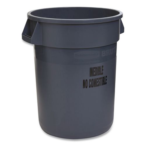 Food Handling BRUTE Container, 32 gal, Resin, Gray