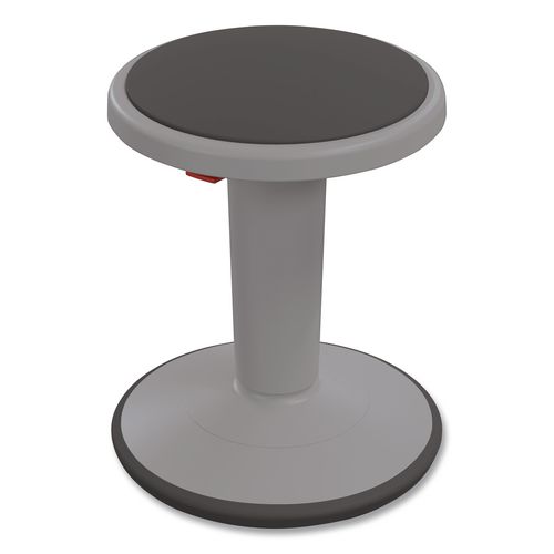 Hierarchy Grow Stool, Tall, Backless, Supports Up to 250 lbs, 17" to 24" Seat Height, Gray Seat, Gray Base