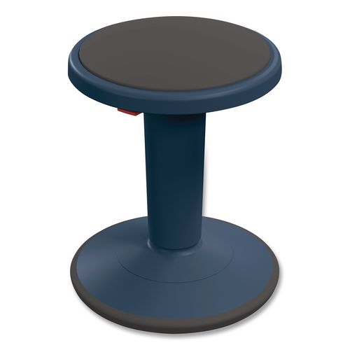 Hierarchy Grow Stool, Tall, Backless, Supports Up to 250 lbs, 17" to 24" Seat Height, Navy Seat, Navy Base