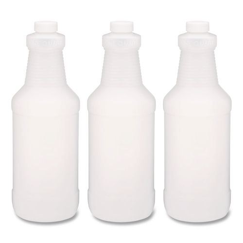 Spray Bottles, 24 oz, Clear, 3/Pack