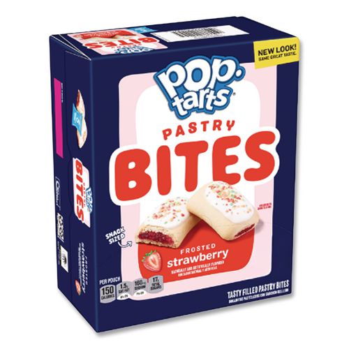 Kellogg'sÂ® Pop Tarts Bites, Frosted Strawberry, 3.5 oz Bag, 6/Carton