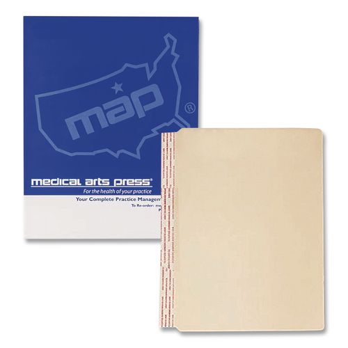 Standard Side-Flap Classification Folder Dividers, Fasteners, Letter Size, Manila, 100/Box