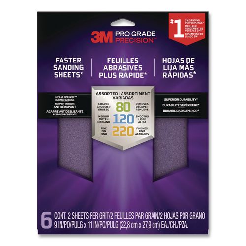 Pro Grade Precision Sanding Sheet, 6/Pack