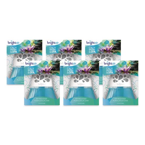 BRIGHT AirÂ® Scented Oil Air Freshener, Calm Waters And Spa, Blue, 2.5 Oz, 6/carton