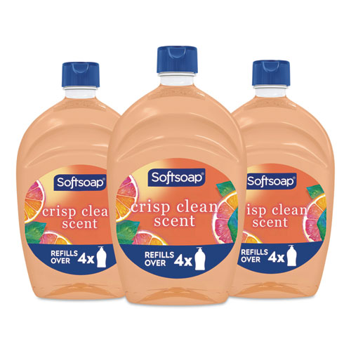 Antibacterial Liquid Hand Soap Refill, Fresh Scent, 50 oz, Orange, 3/Carton