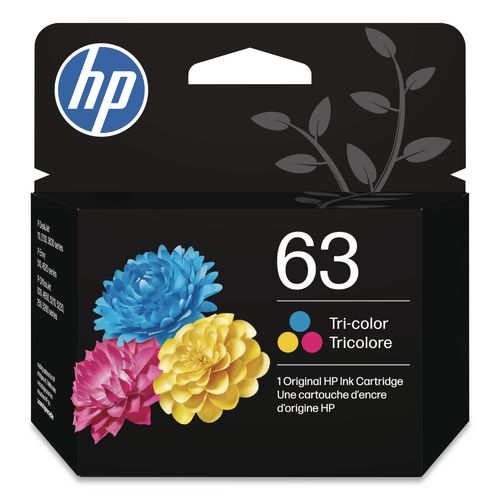 HP 63, (F6U61AN) Tri-Color Original Ink Cartridge