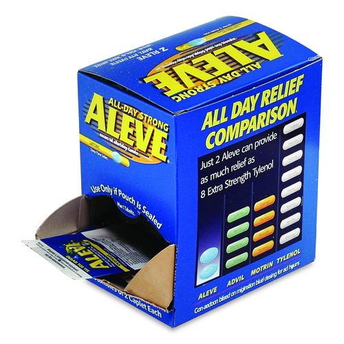 Aleve, 2 Tablets/Packet, 50 Packets