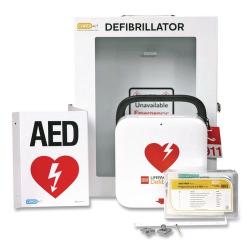 LIFEPAK CR2 Semi-Automatic, Cellular, English, Handle, Alarmed Cabinet