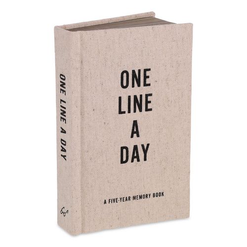 Guided Journal: One Line a Day, A Five-Year Memory Book, Tan Cover, (372) 6.12 x 3.75 Sheets