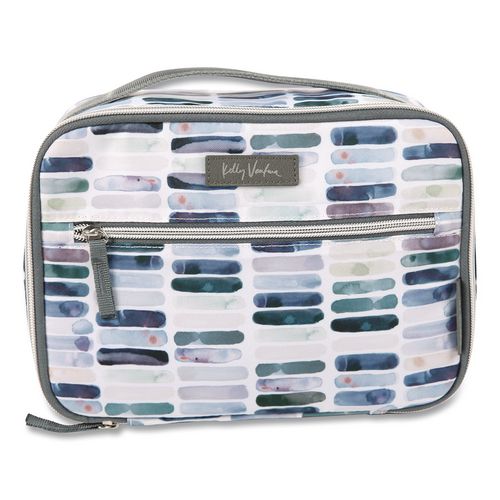 Kelly Ventura Iris Insulated Lunch Box, 10.04" x 4.72" x 7.87", Ocean Stripe