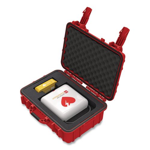 LIFEPAK CR2 Fully-Automatic, USB Defibrillator, English, Handle, Rugged Carry Case with Prep Kit