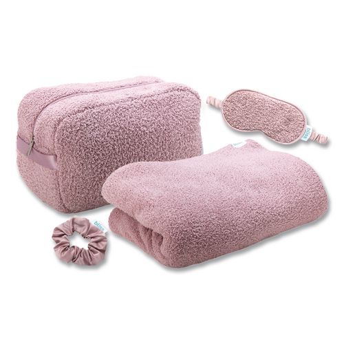 Travel Blanket Set, Mauve