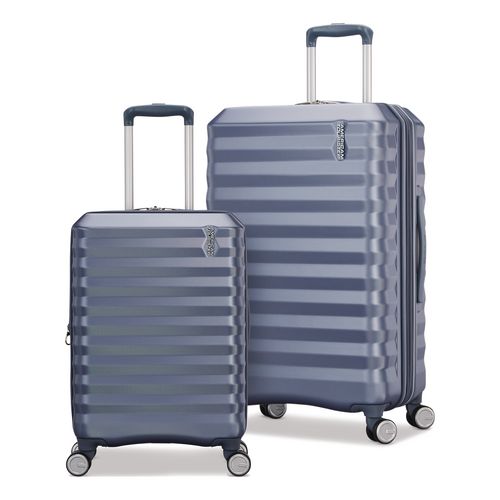 Color Vault Hardside Spinner Suitcase Set, 11 x 11 x 24, Slate Blue