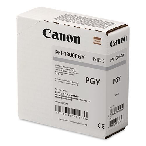 0818C001AA (PFI-1300) Ink, Photo Gray