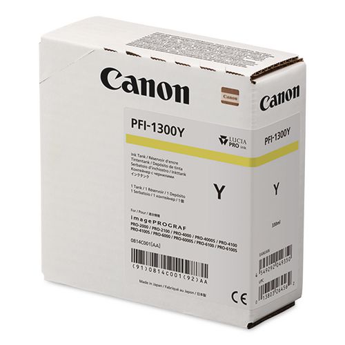 0814C001AA (PFI-1300) Ink, Yellow