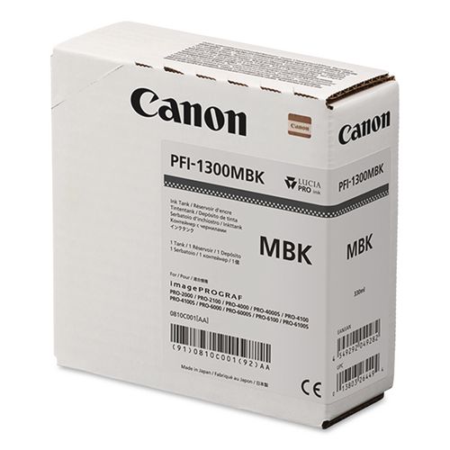 0810C001AA (PFI-1300) Ink, Matte Black