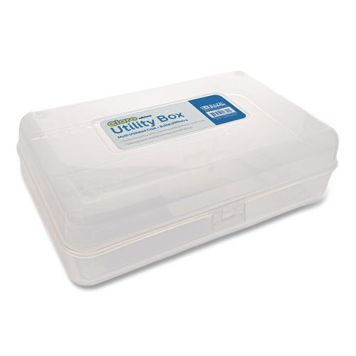 Clasp Pencil Case, 8" x 4.75" x 2.4", Clear