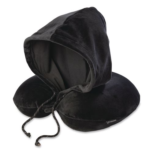 Hooded Memory Foam Pillow, One Size Fits Most, Black