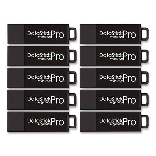 DataStick Pro USB 3.2 Type A Flash Drive, 8 GB, Black, 10/Pack