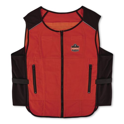 Chill-Its 6255 Lightweight Phase Change Cooling Vest, Cotton/Polyester, Large/X-Large, Orange