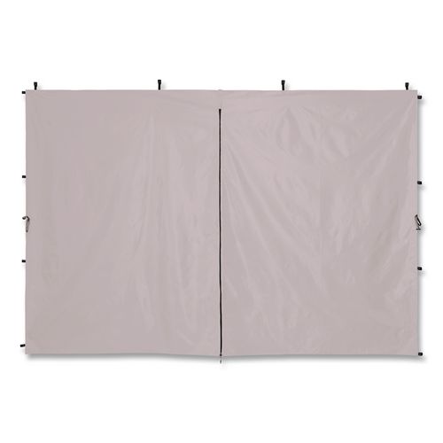 SHAX 6196 Pop-Up Tent Sidewall with Zippered Door, 10 ft x10 ft, Polyester, White