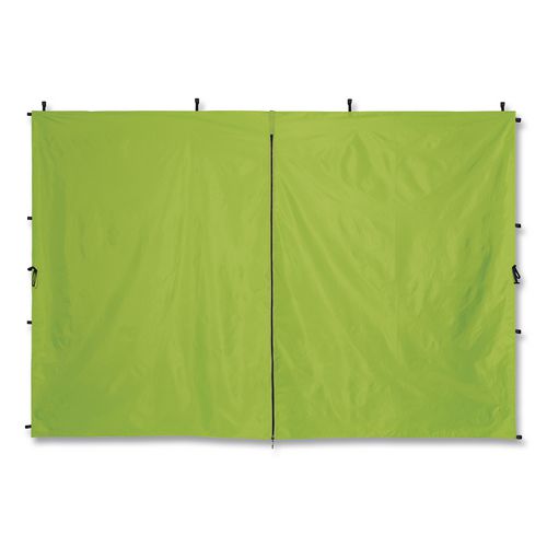 SHAX 6196 Pop-Up Tent Sidewall with Zippered Door, 10 ft x10 ft, Polyester, Lime